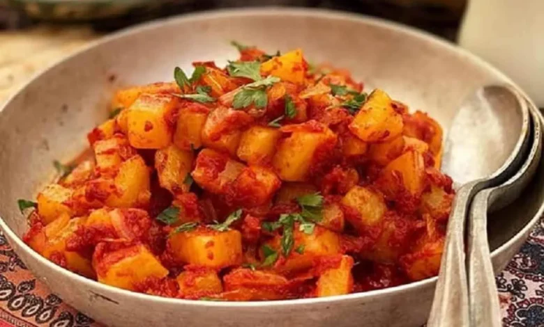 طرز تهیه دو پیازه سیب زمینی1