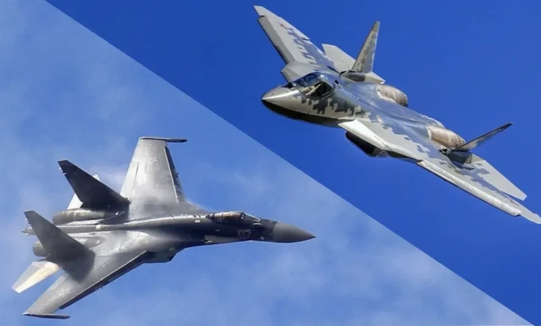 جنگنده‌ های سوخو SU-35S و SU-57