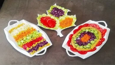 تزئین ساده و شیک سالاد
