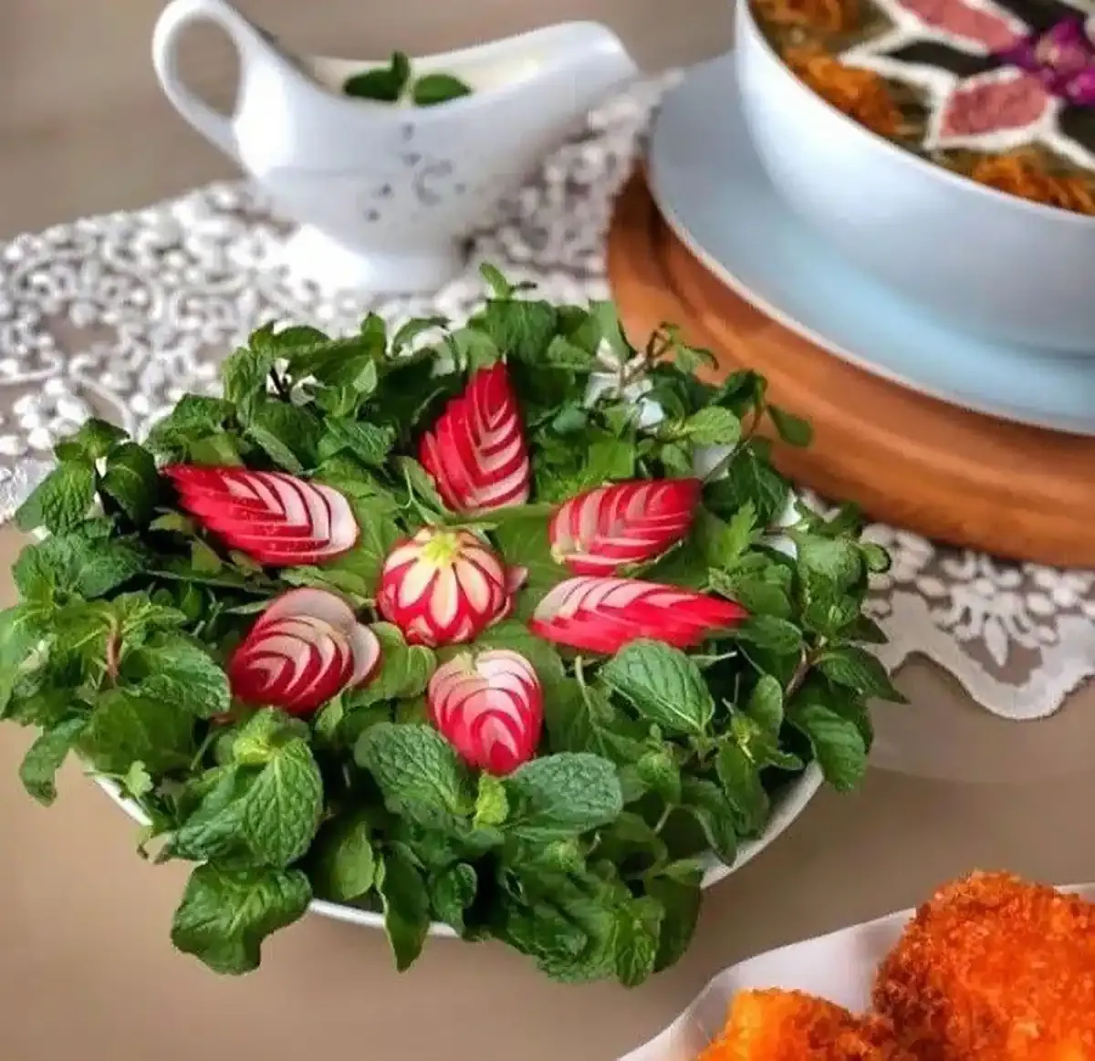 تزیین سبزی خوردن