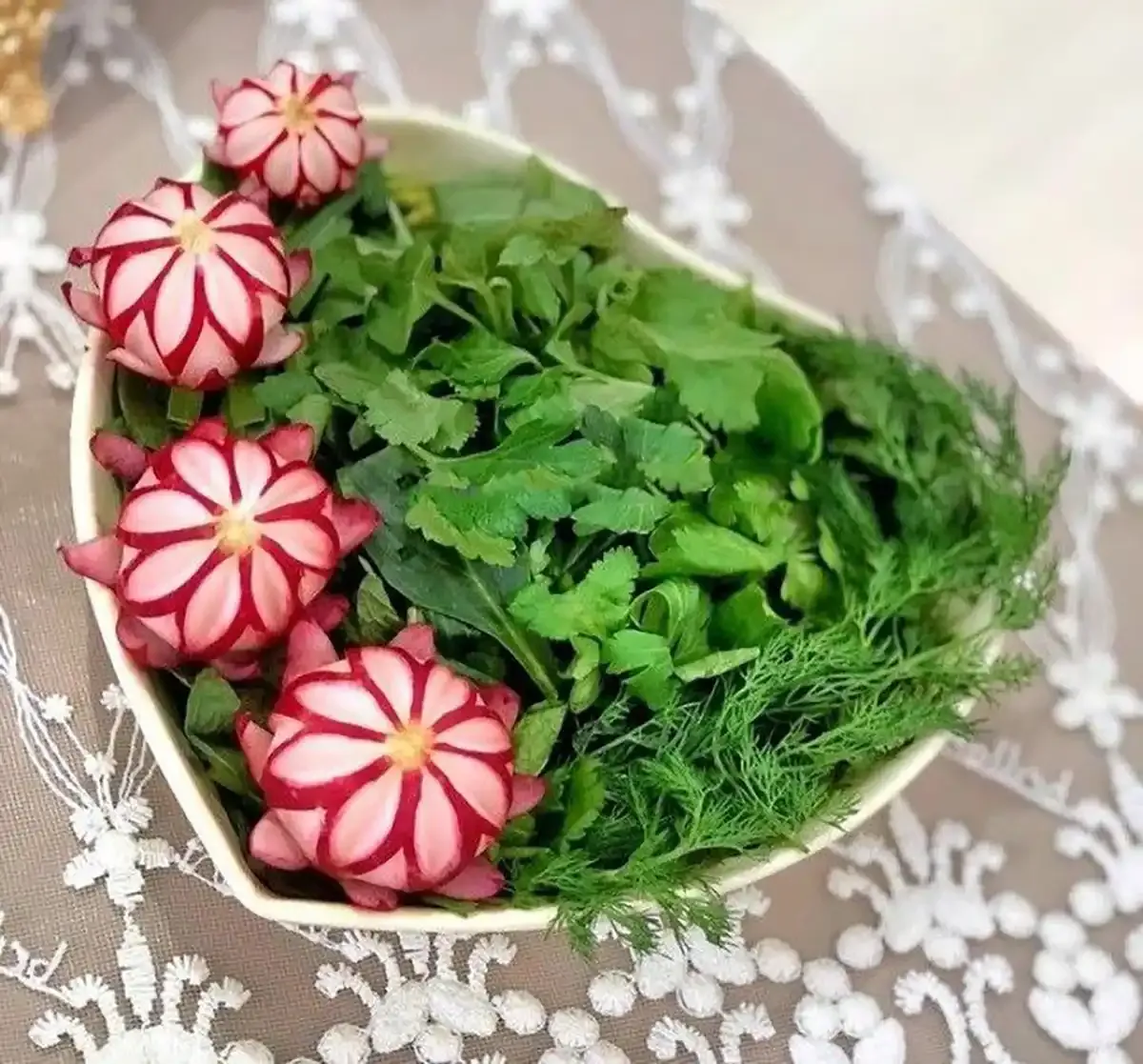 تزیین سبزی خوردن