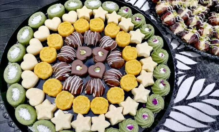 شیرینی حلوایی پسته‌ای خانگی
