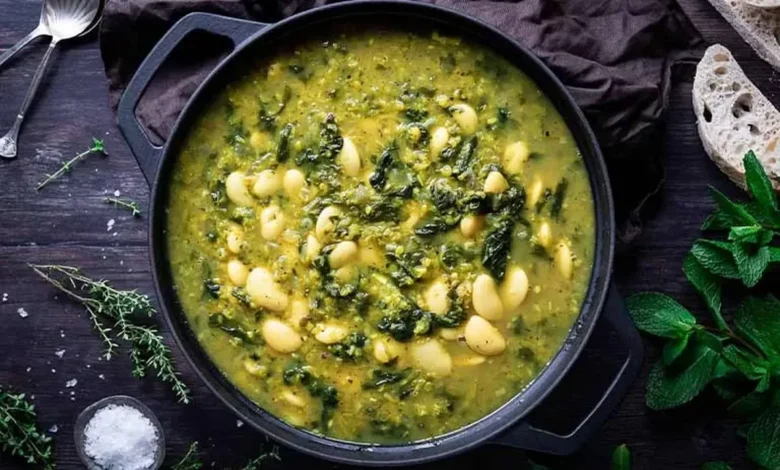 خورش اسفناج قالی