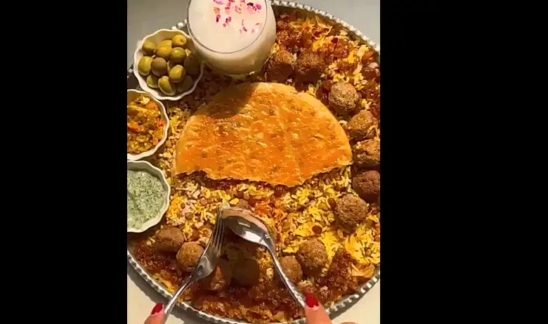 عدس پلو درباری