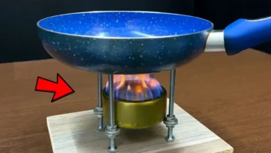 مراحل هیجان انگیز ساخت یک چراغ الکلی ساده با قوطی کنسرو