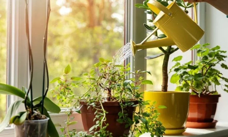 آبیاری گیاهان آپارتمانی