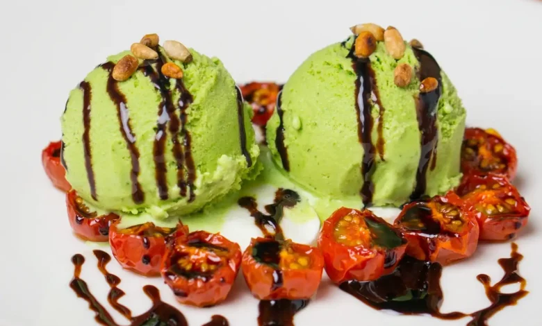 بستنی گوجه‌ سبز