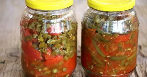 فریز کردن لوبیا سبز با گوجه