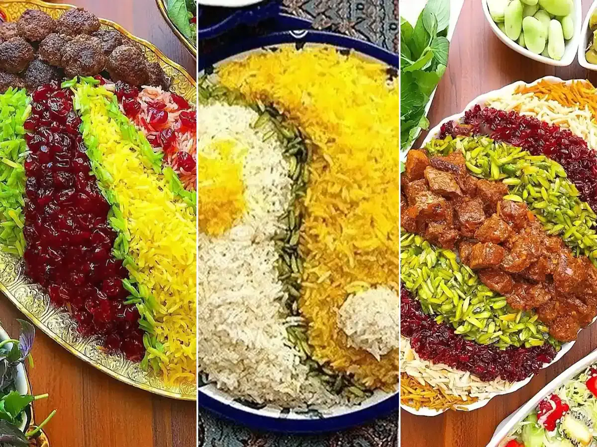 ایده تزیین پلو مجلسی برای مهمانی‌عکس