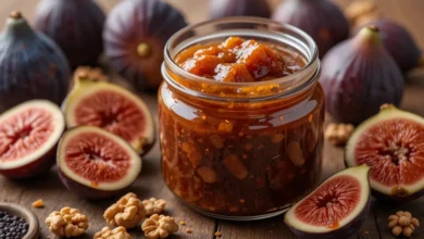 طرز تهیه مربای انجیر و گردو خوشمزه و مقوی