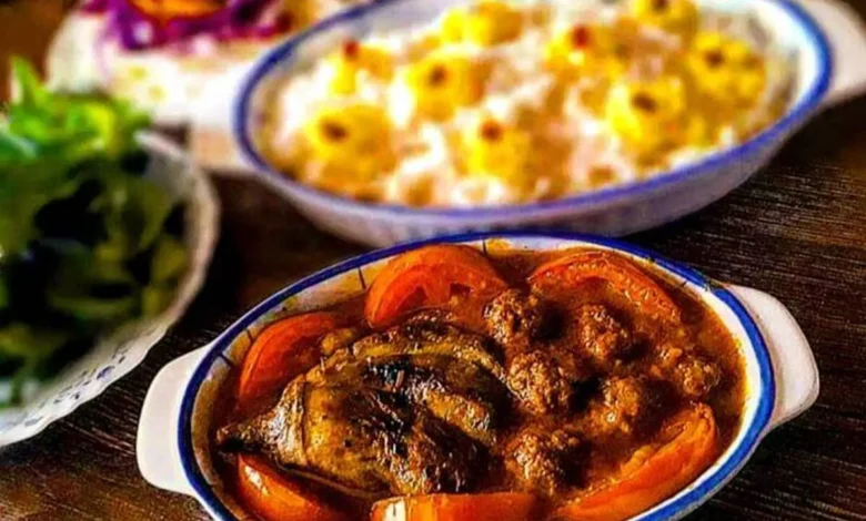 کوفته قلقلی با بادمجان