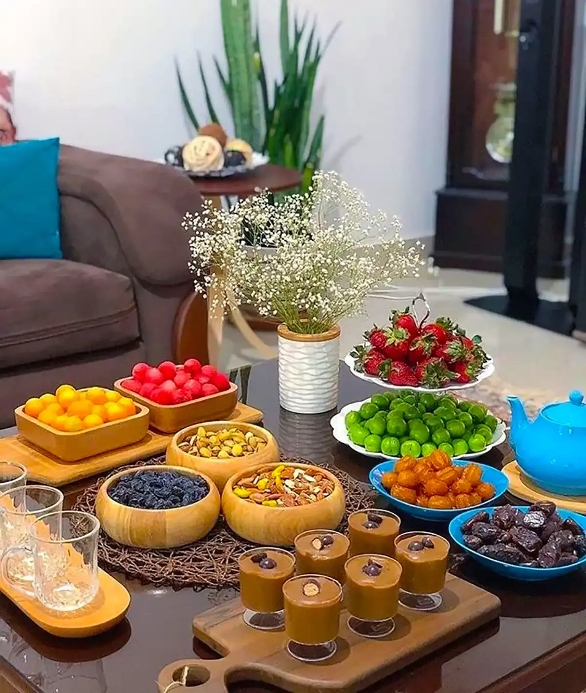چیدمان میز پذیرایی