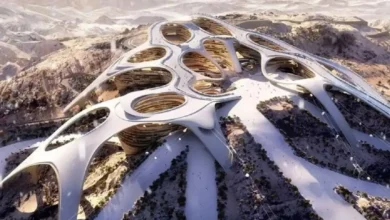 پیست اسکی بن سلمان وسط بیابان عکس
