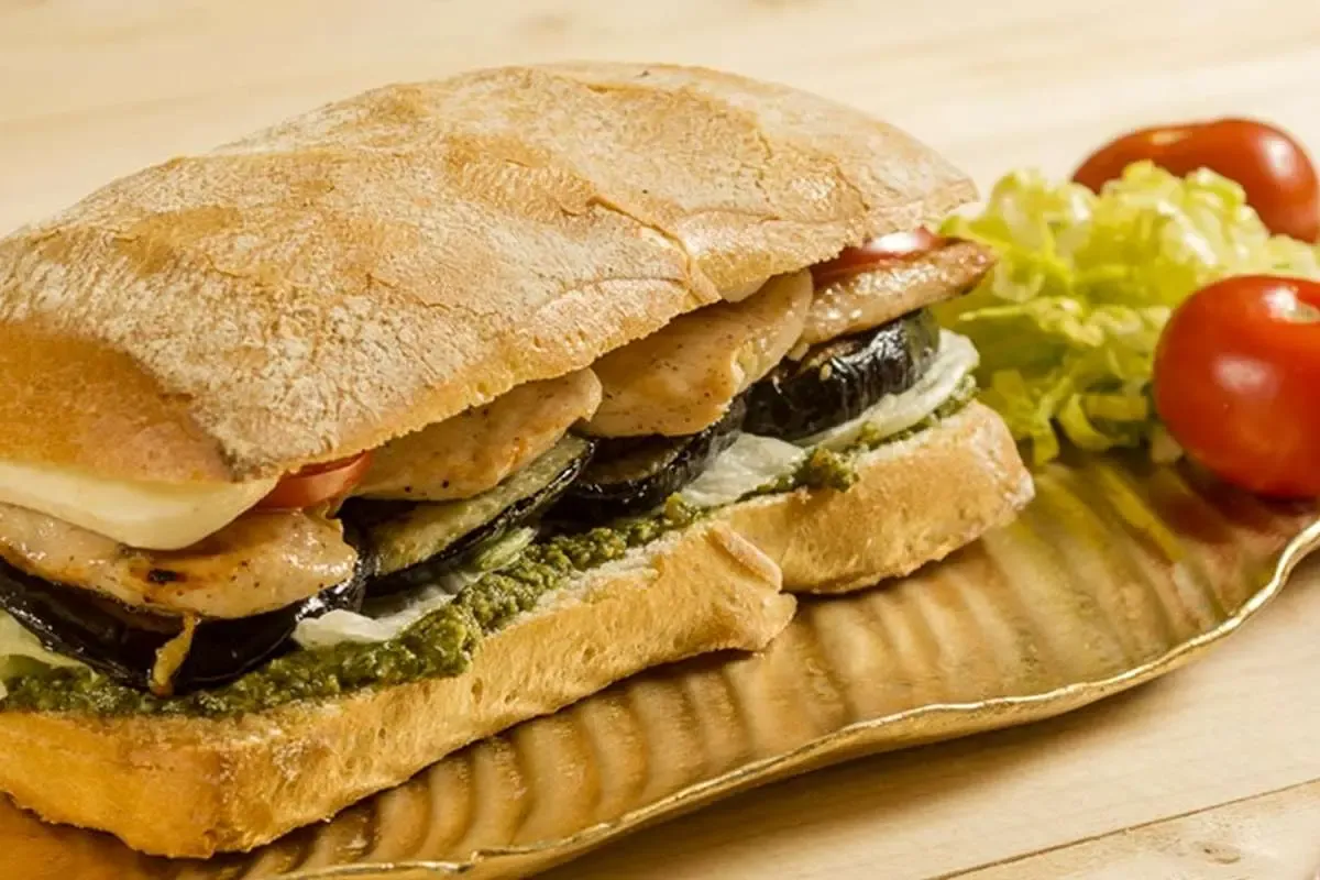 Eggplant sandwich