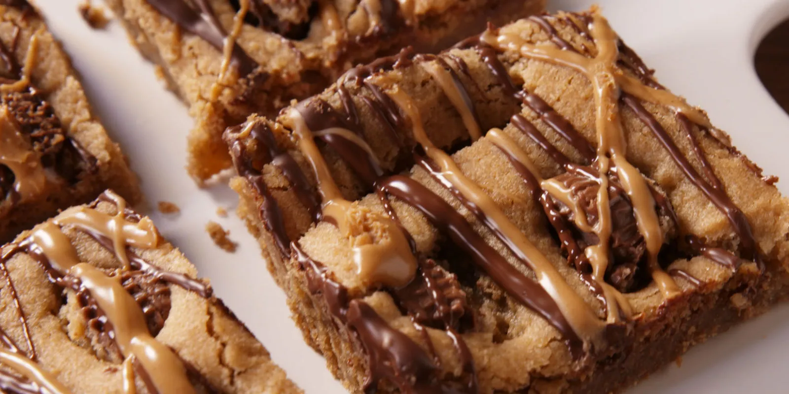 Nutella and peanut butter blondie