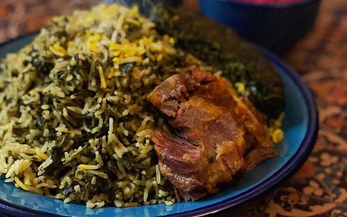 Spinach casserole with meat