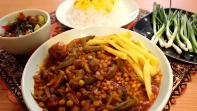 خوراک بامیه افغانستانی