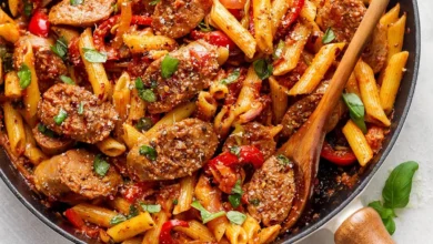 طرز تهیه سوسیس ماکارانی ساده