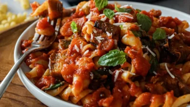 طرز تهیه پاستا با بادمجان کبابی و گوجه فرنگی 15 پاستا با بادمجان کبابی و گوجه فرنگی