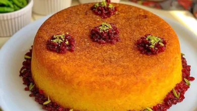 طرز تهیه ته‌ چین با کباب مرغ و سماق