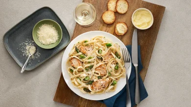 طرز تهیه پاستا فتوچینی با بیکن فرانسوی و سس مخصوص