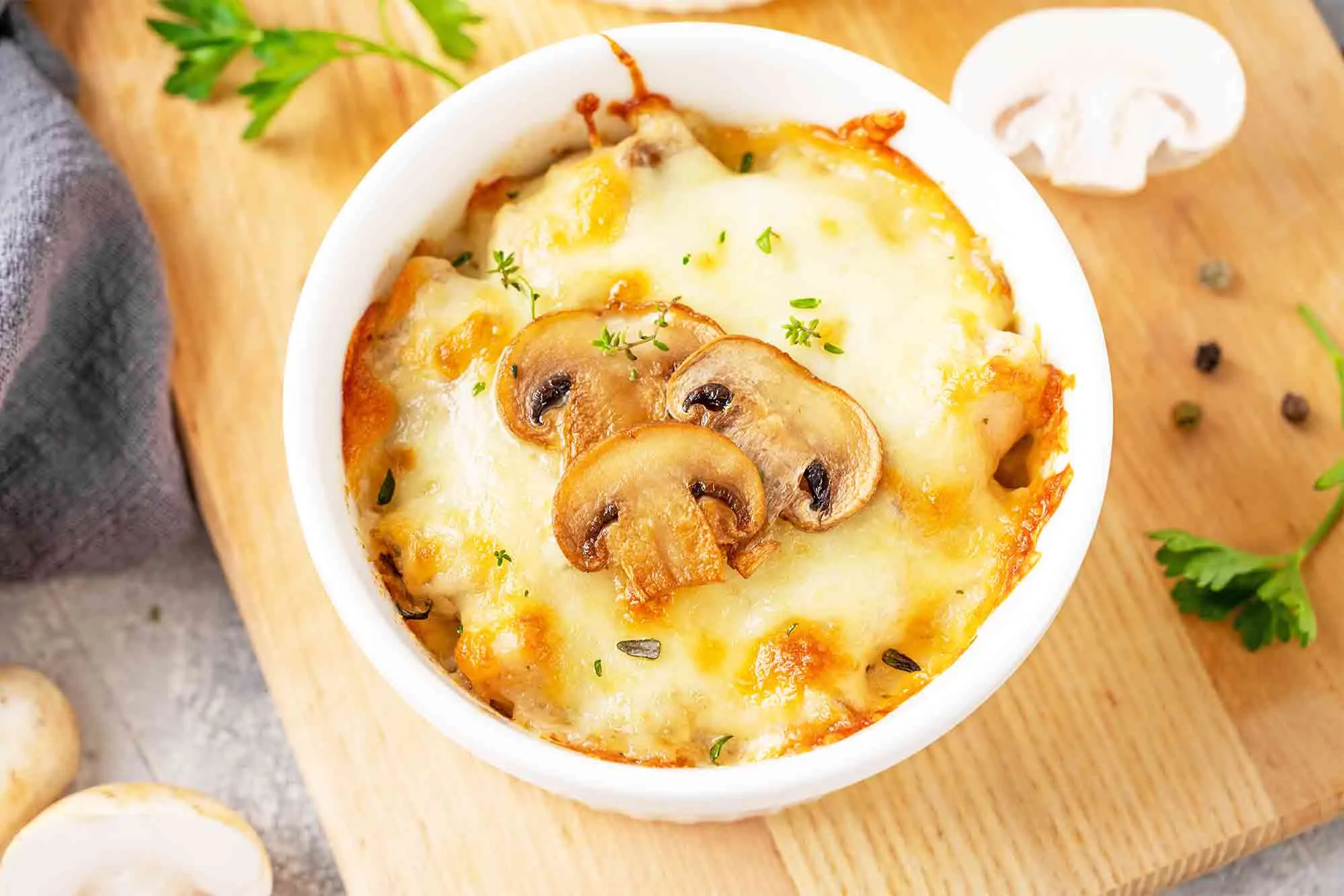 طرز تهیه ژولین مرغ و قارچ