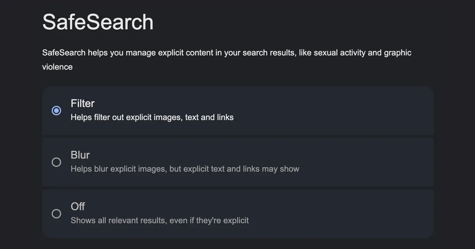 غیرفعال کردن SafeSearch