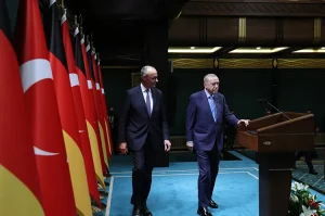 تاکید اردوغان بر عضویت کامل ترکیه در اتحادیه اروپا در دیدار با صدراعظم آلمان