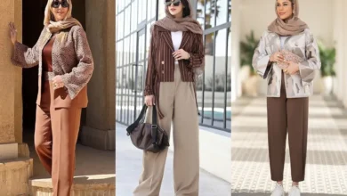 مکمل رنگ قهوه ای در لباس 16 4 137