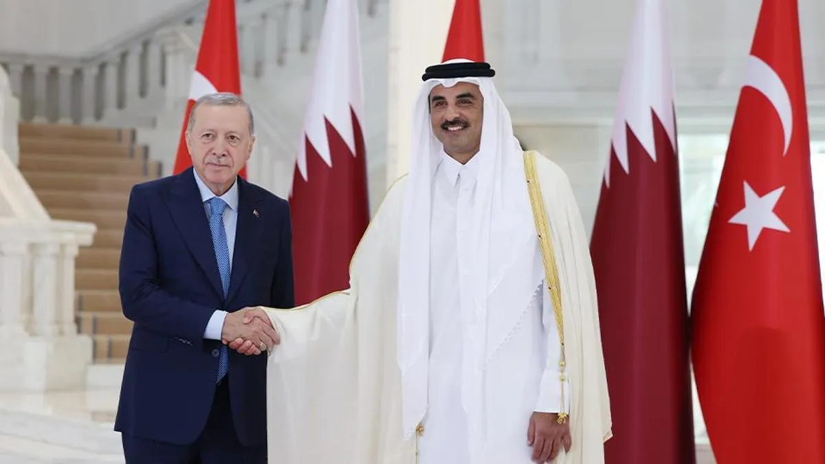 دیدار اردوغان با امیر قطر