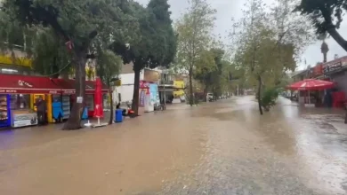 بارش شدید باران و سیل در ازمیر