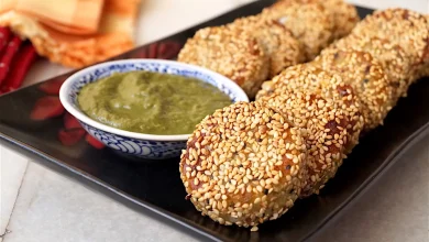 طرز تهیه شیرینی کنجدی نارگیلی