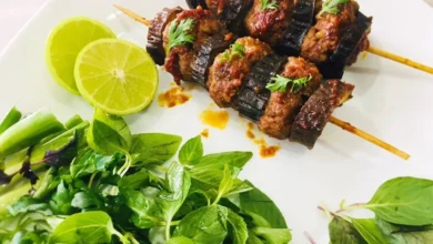 طرز تهیه ناز لقمه شمالی با گوشت و بادمجان