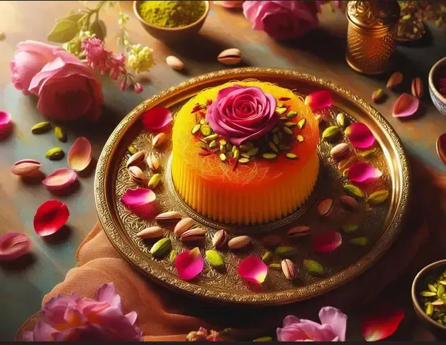 کیک دسر زعفرانی