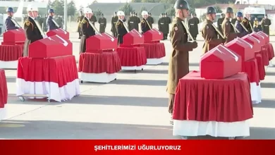 مراسم بدرقه شهدای حادثه سقوط هواپیمای نظامی ترکیه