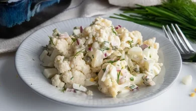 طرز تهیه سالاد گل کلم و سیب زمینی