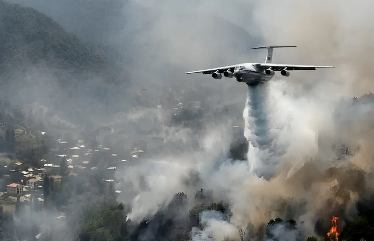 هواپیمای ترکیه‌ای بر فراز جنگل‌های الیت