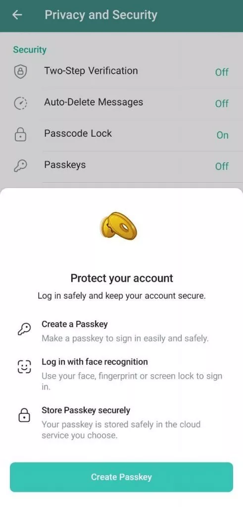 اضافه شدن قابلیت Passkeys به تلگرام 2 1 111