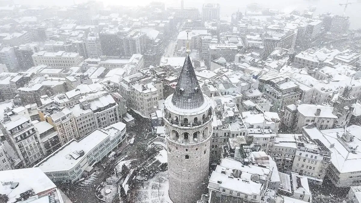 بارش برف در استانبول