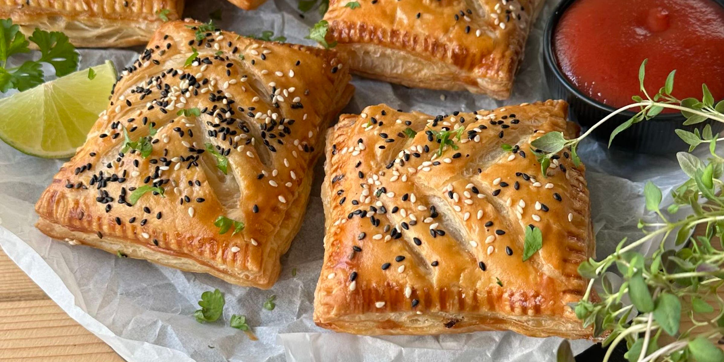 طرز تهیه پیراشکی ژامبون با خمیر هزارلا 1 3 89