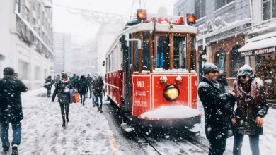 بارش برف در آغاز سال نو میلادی در ترکیه