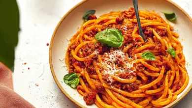 طرز تهیه پاستا بوکاتینی با سس قارچ و گوجه فرنگی 7 8 26