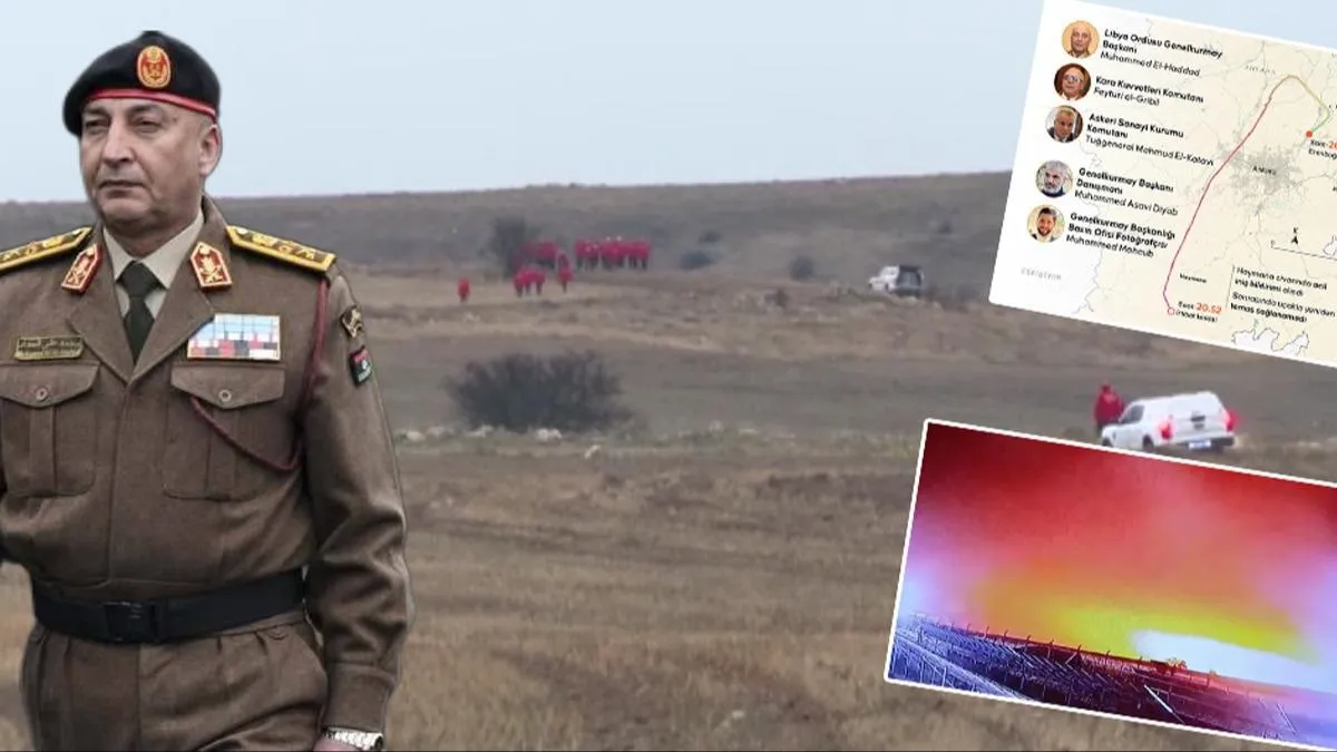 ادامه عملیات جستجو در محل سقوط جت حامل رئیس ستاد کل ارتش لیبی