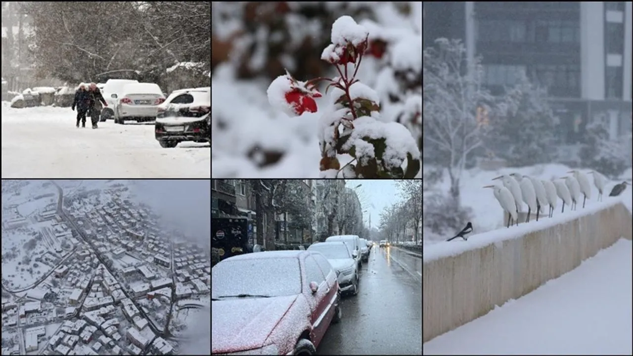 بارش برف و سرمای شدید در بسیاری از استانهای ترکیه