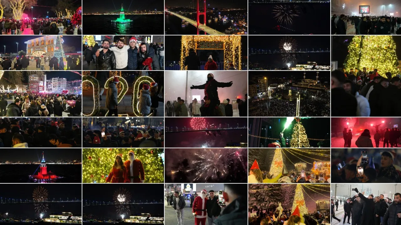 برگزاری مراسم و تجمع‌های سال نو در سراسر ترکیه